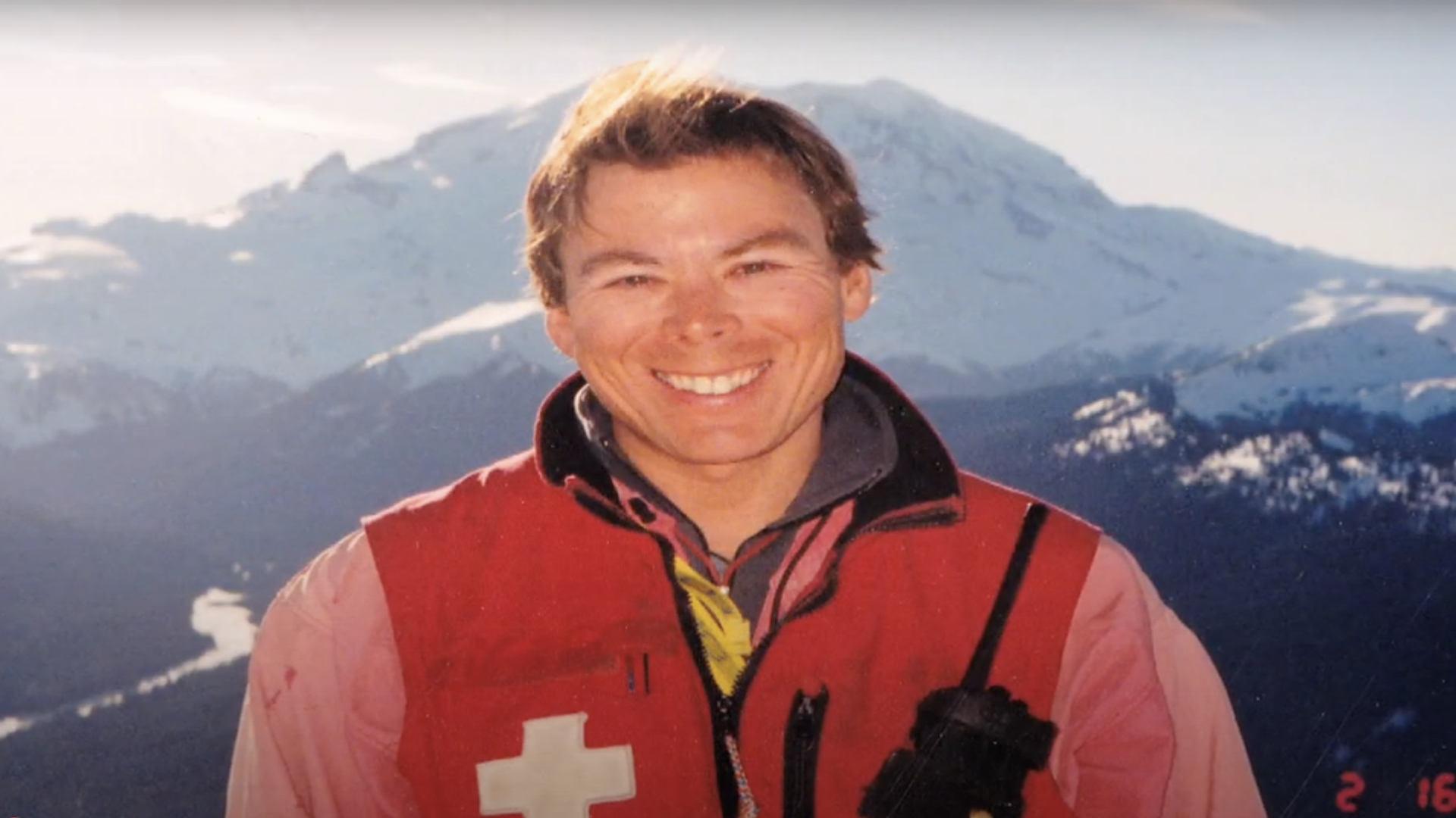 Image of Brent Okita as a young ski patroller.